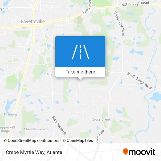 Crepe Myrtle Way map