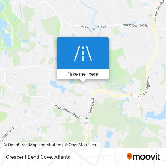 Mapa de Crescent Bend Cove