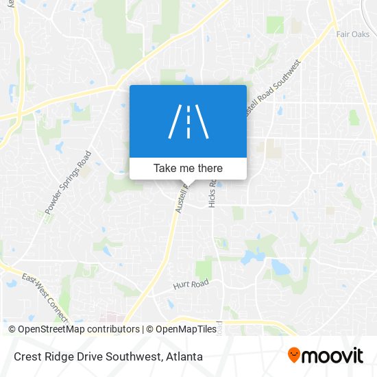 Mapa de Crest Ridge Drive Southwest