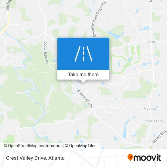 Crest Valley Drive map