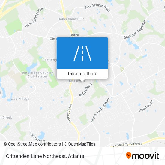 Crittenden Lane Northeast map