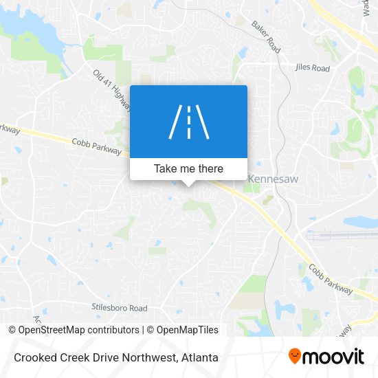 Crooked Creek Drive Northwest map