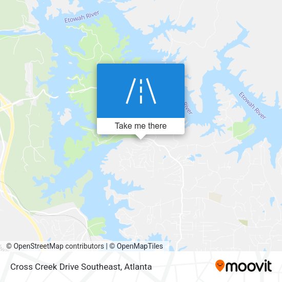 Cross Creek Drive Southeast map