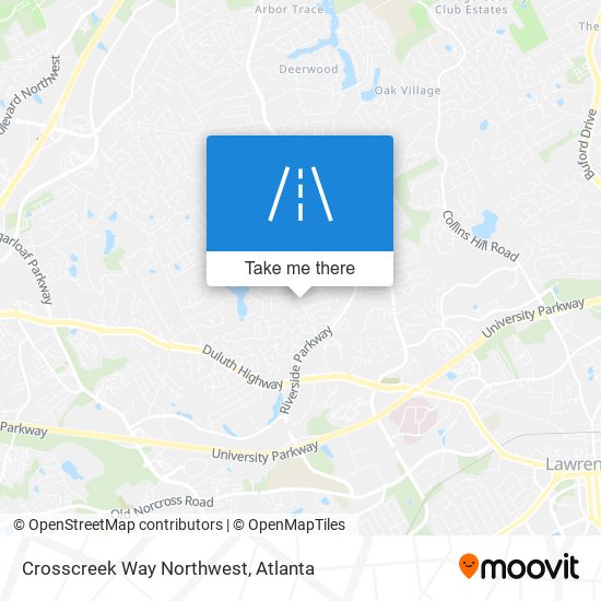 Crosscreek Way Northwest map