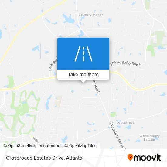 Crossroads Estates Drive map