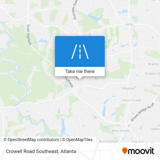 Mapa de Crowell Road Southeast