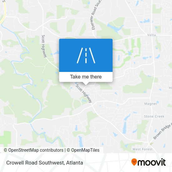 Crowell Road Southwest map