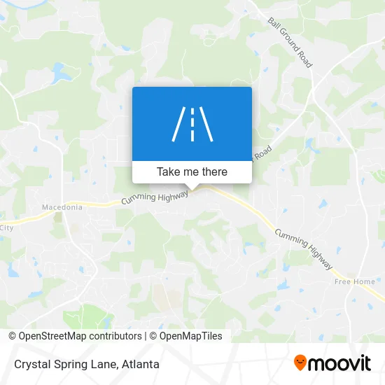 Crystal Spring Lane map