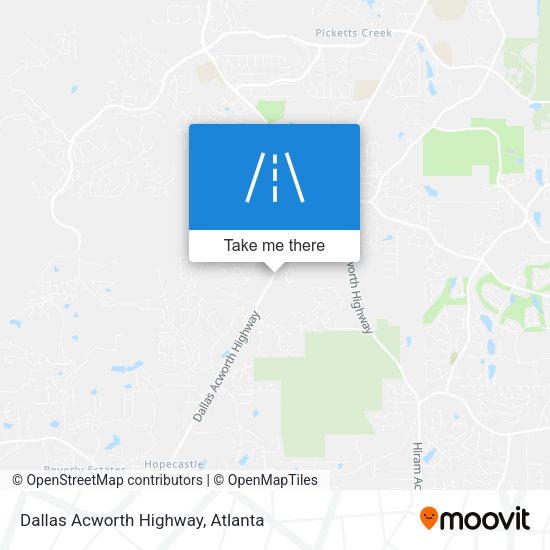 Mapa de Dallas Acworth Highway