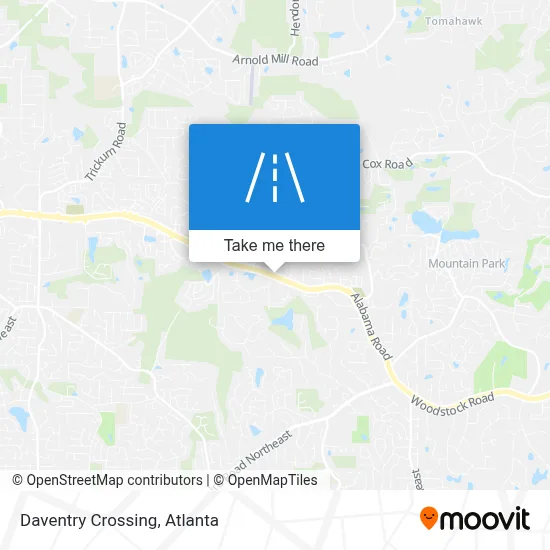 Daventry Crossing map