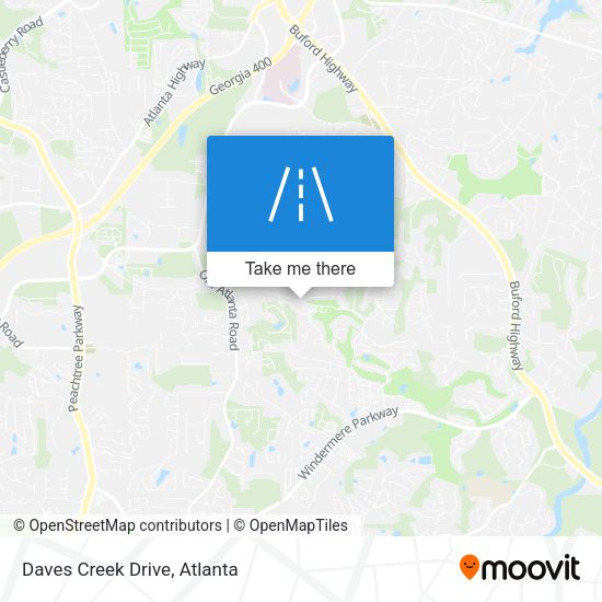 Daves Creek Drive map