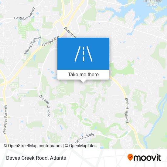 Daves Creek Road map