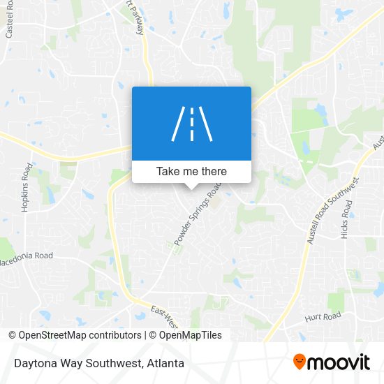 Daytona Way Southwest map