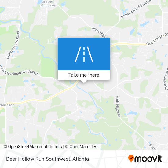 Deer Hollow Run Southwest map