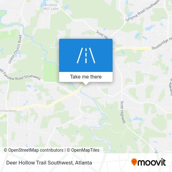 Deer Hollow Trail Southwest map