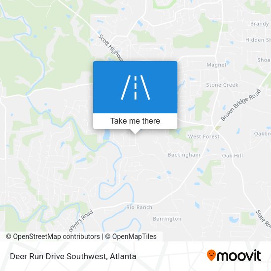 Deer Run Drive Southwest map