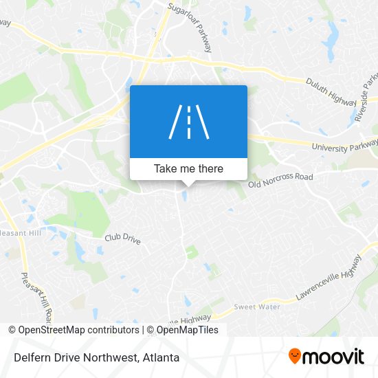 Delfern Drive Northwest map