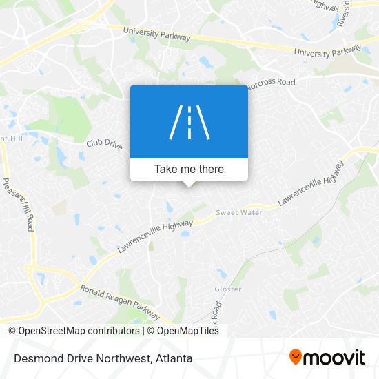 Desmond Drive Northwest map