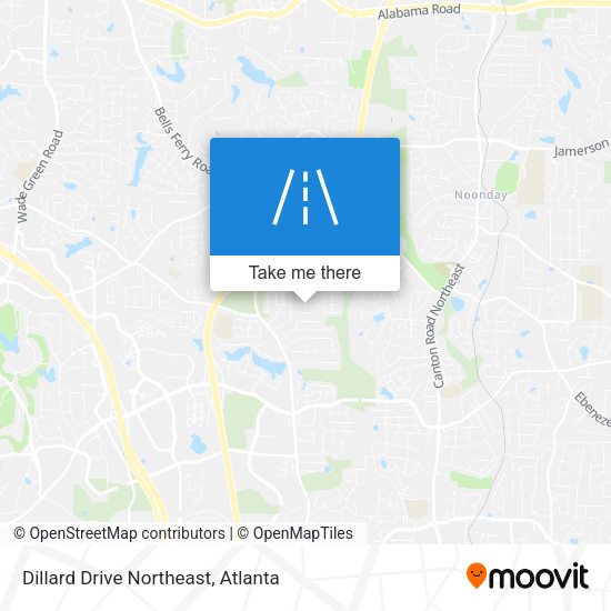 Mapa de Dillard Drive Northeast