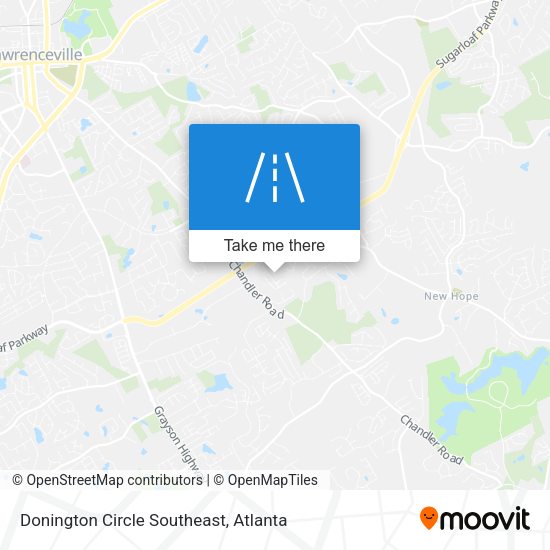 Donington Circle Southeast map