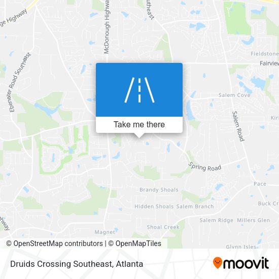 Druids Crossing Southeast map