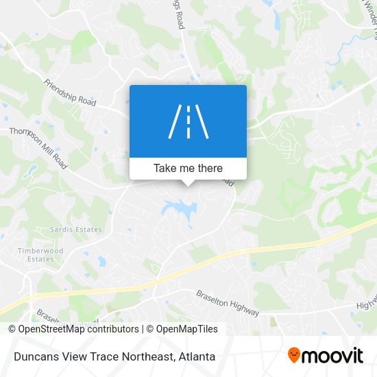 Mapa de Duncans View Trace Northeast