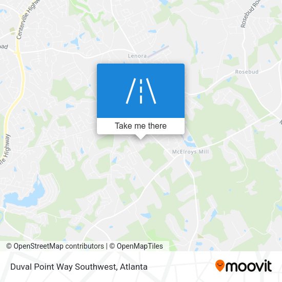 Duval Point Way Southwest map