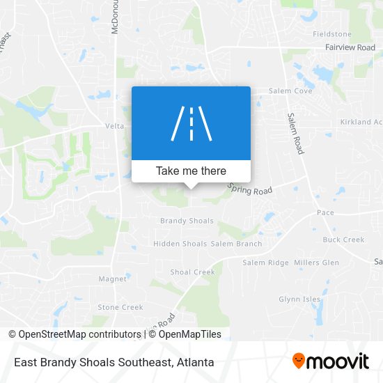 East Brandy Shoals Southeast map