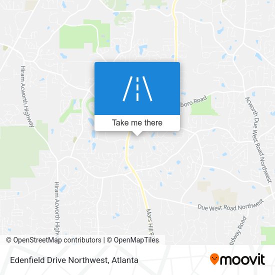 Edenfield Drive Northwest map