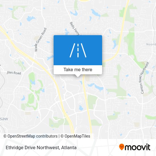 Ethridge Drive Northwest map