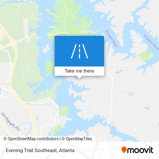 Evening Trail Southeast map