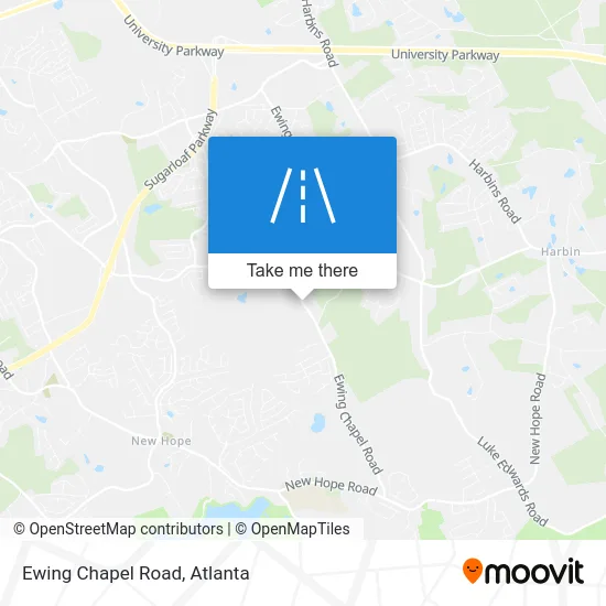 Ewing Chapel Road map