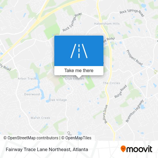 Mapa de Fairway Trace Lane Northeast