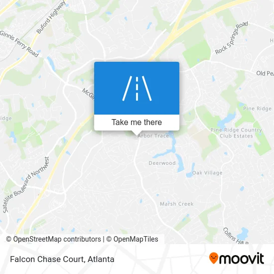 Falcon Chase Court map