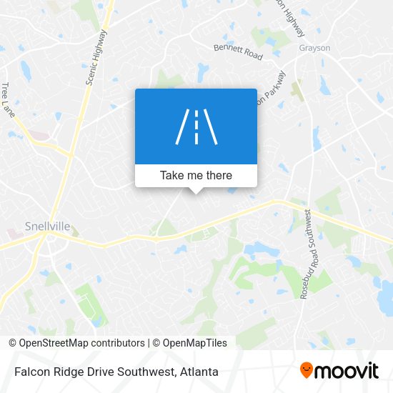Mapa de Falcon Ridge Drive Southwest