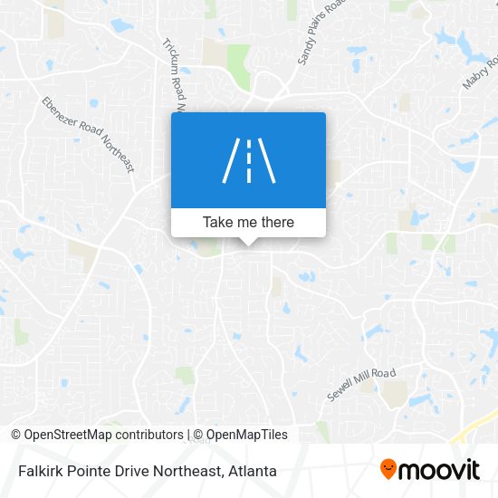 Falkirk Pointe Drive Northeast map