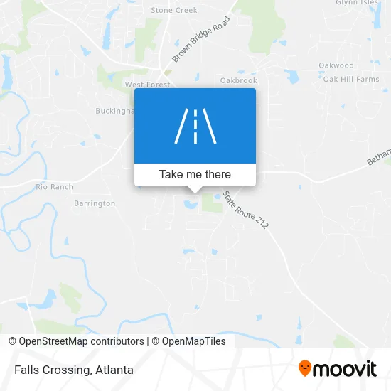 Falls Crossing map