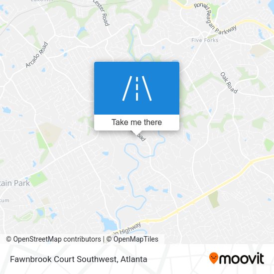 Fawnbrook Court Southwest map