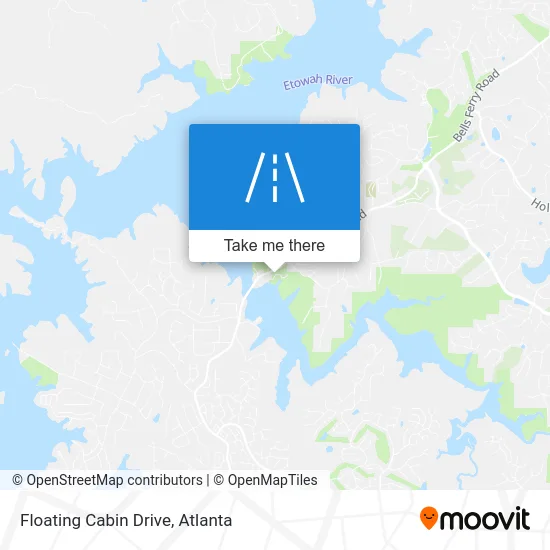 Floating Cabin Drive map