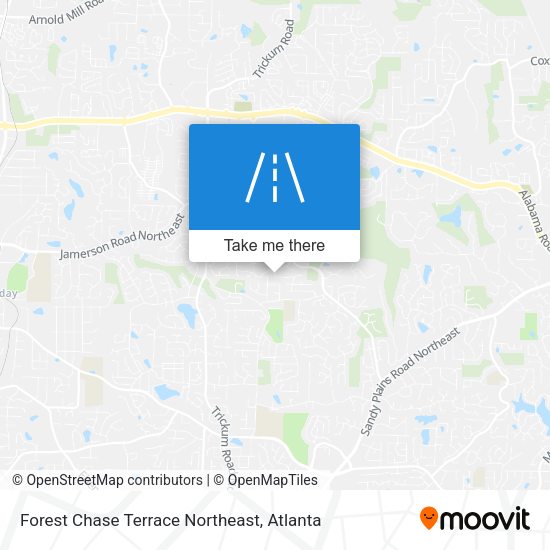 Forest Chase Terrace Northeast map