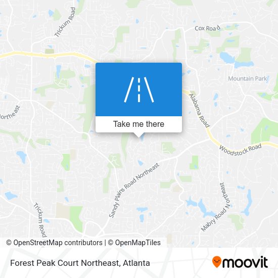 Forest Peak Court Northeast map