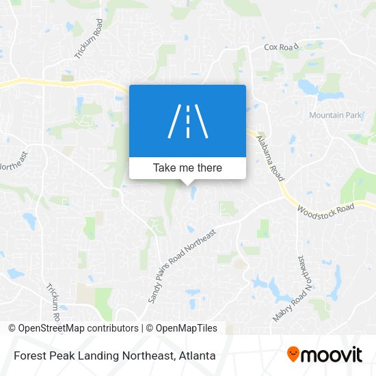 Mapa de Forest Peak Landing Northeast