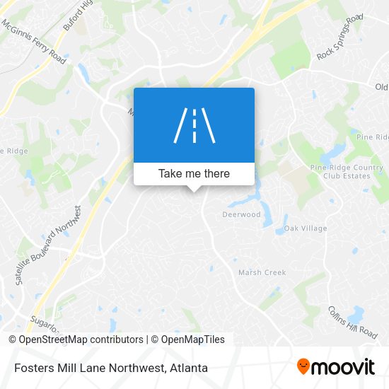 Fosters Mill Lane Northwest map