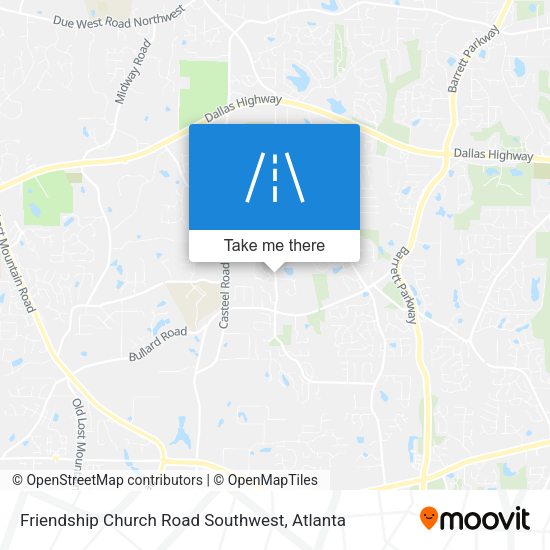 Friendship Church Road Southwest map