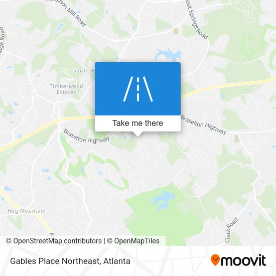 Gables Place Northeast map