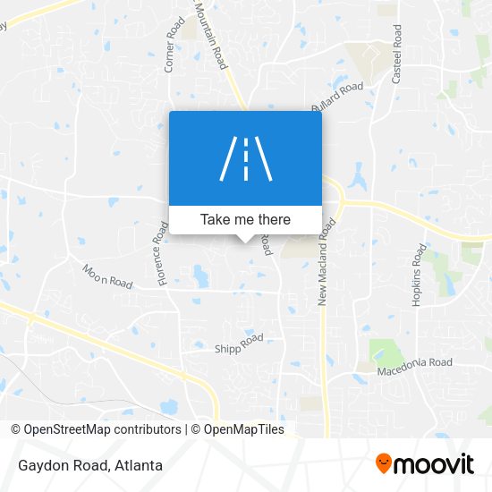 Mapa de Gaydon Road