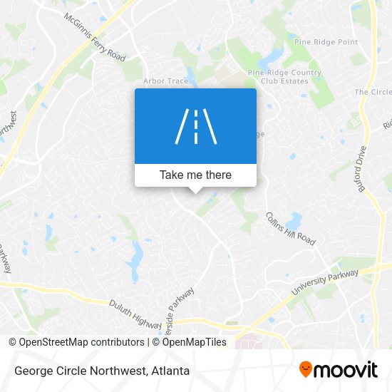 George Circle Northwest map