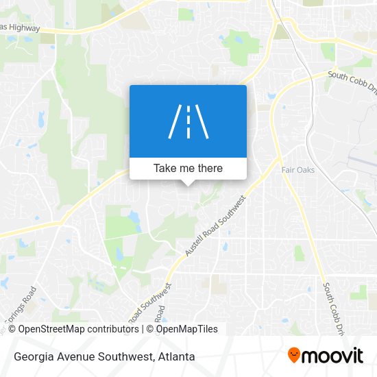 Georgia Avenue Southwest map