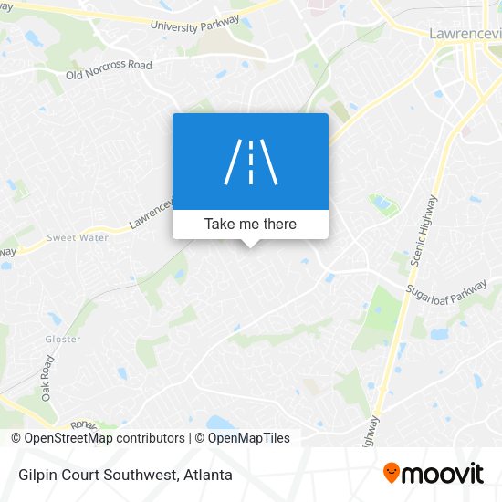 Mapa de Gilpin Court Southwest
