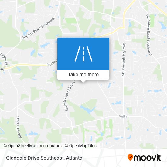 Mapa de Gladdale Drive Southeast